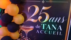 Affiche des 25 ans de Tana Accueil au Grand Café de la Gare