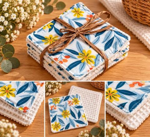 Lot de 7 lingettes nid d’abeille